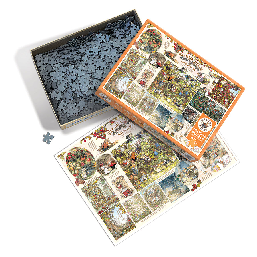 Brambly Hedge Autumn Story box opened, showing the pieces