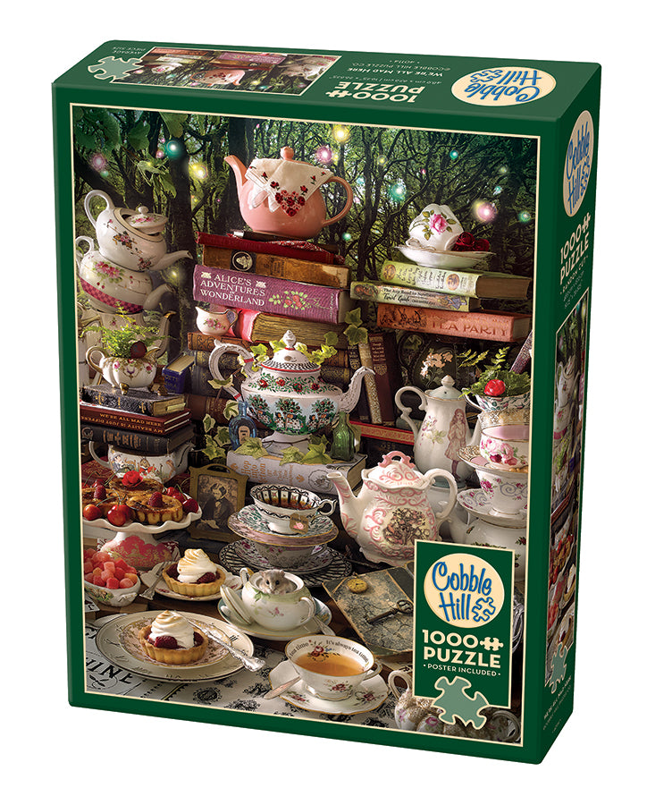 We're All Mad Here 1000-piece puzzle box by Cobble Hill