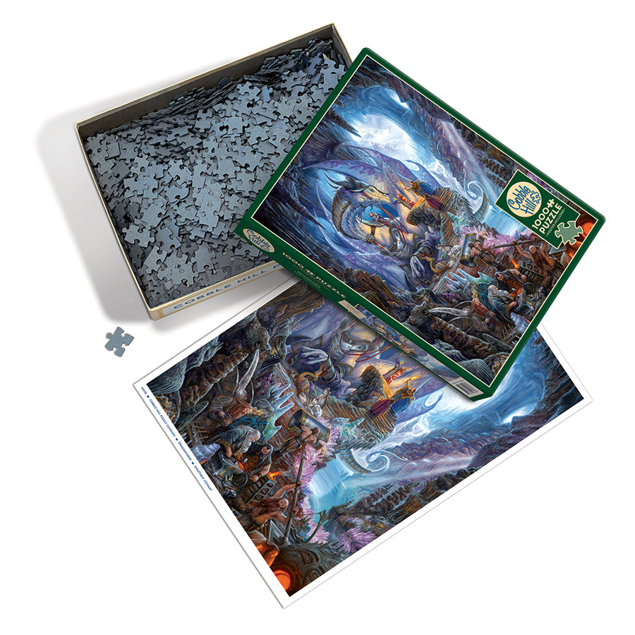 Dragonforge box opened, showing the pieces