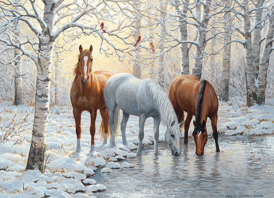 Winter Trio, the finished puzzle image