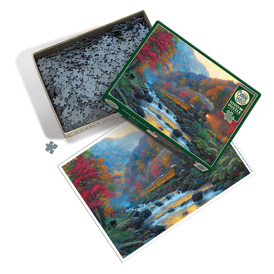 Smoky Train box opened, showing the pieces