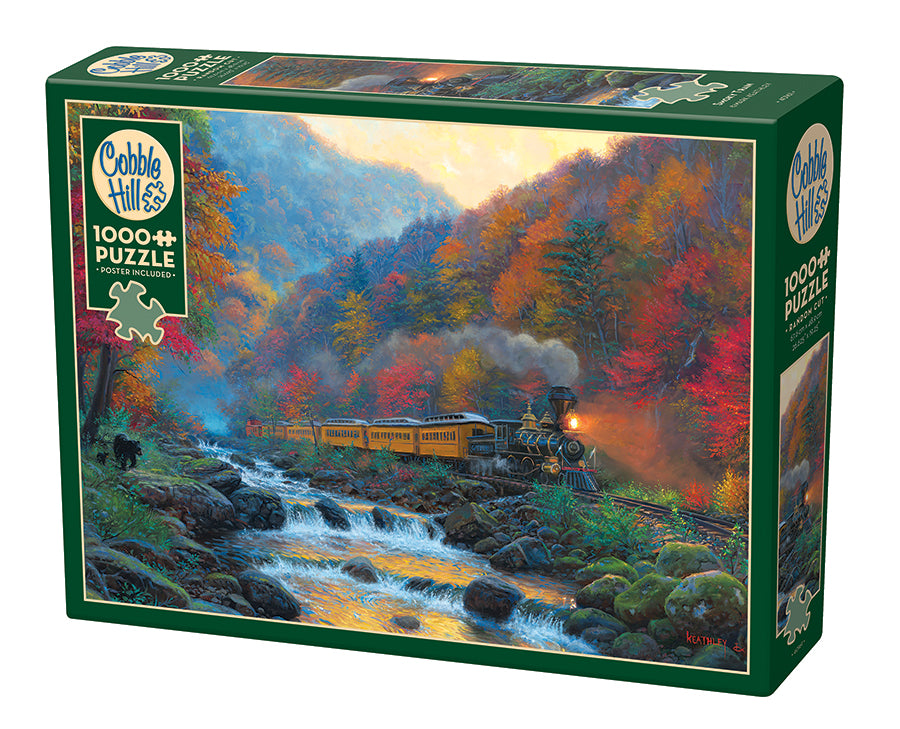Smoky Train 1000-piece puzzle box by Cobble Hill