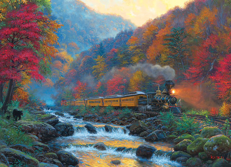 Smoky Train, the finished puzzle image