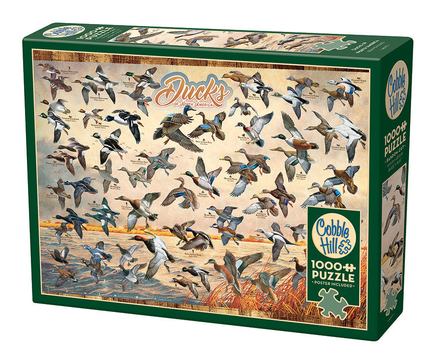 Ducks of North America 1000-piece puzzle box by Cobble Hill