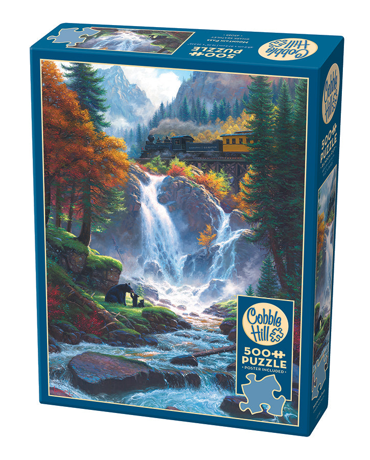 Mountain Pass 500-piece puzzle box by Cobble Hill