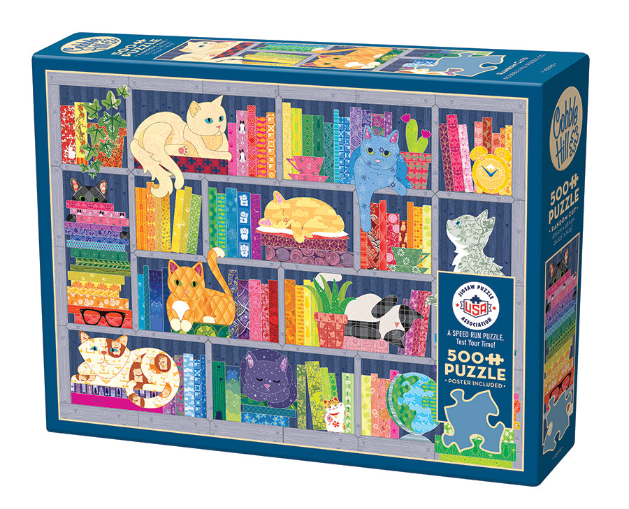 Rainbow Cats 500-piece puzzle box by Cobble Hill