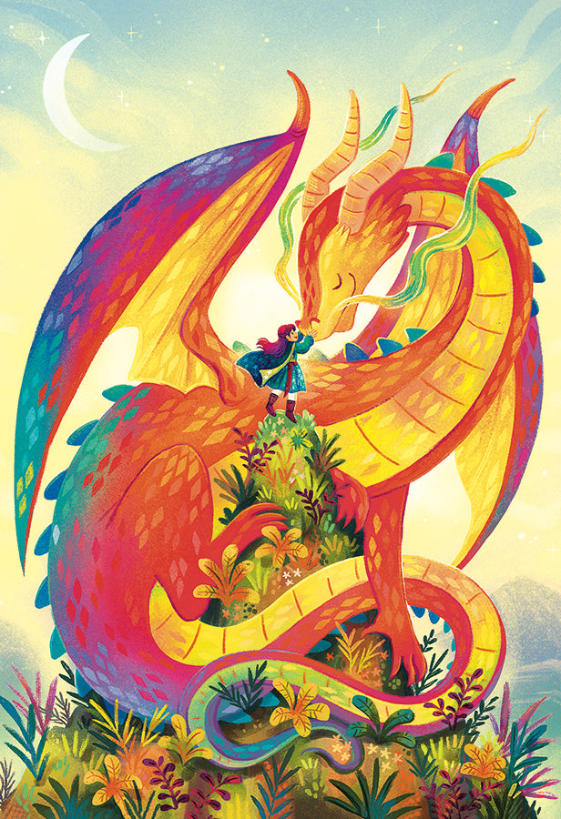 Rainbow Dragon, the finished puzzle image