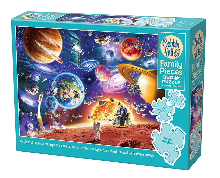 Space Travels 350-piece puzzle box by Cobble Hill