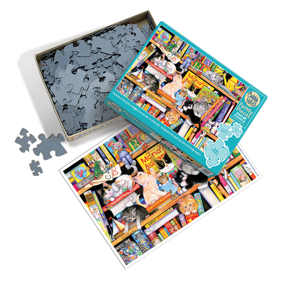 Storytime Kittens box opened, showing the pieces