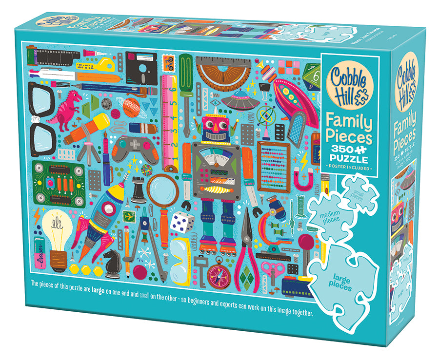 Nerdy Junk Drawer 350-piece puzzle box by Cobble Hill