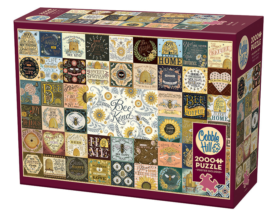 Bee Kind 2000-piece puzzle box by Cobble Hill