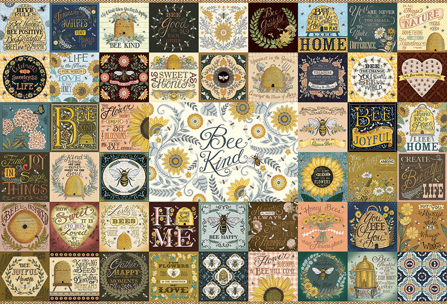 Bee Kind, the finished puzzle image