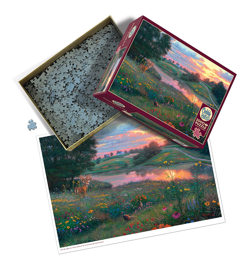The Gloaming box opened, showing the pieces
