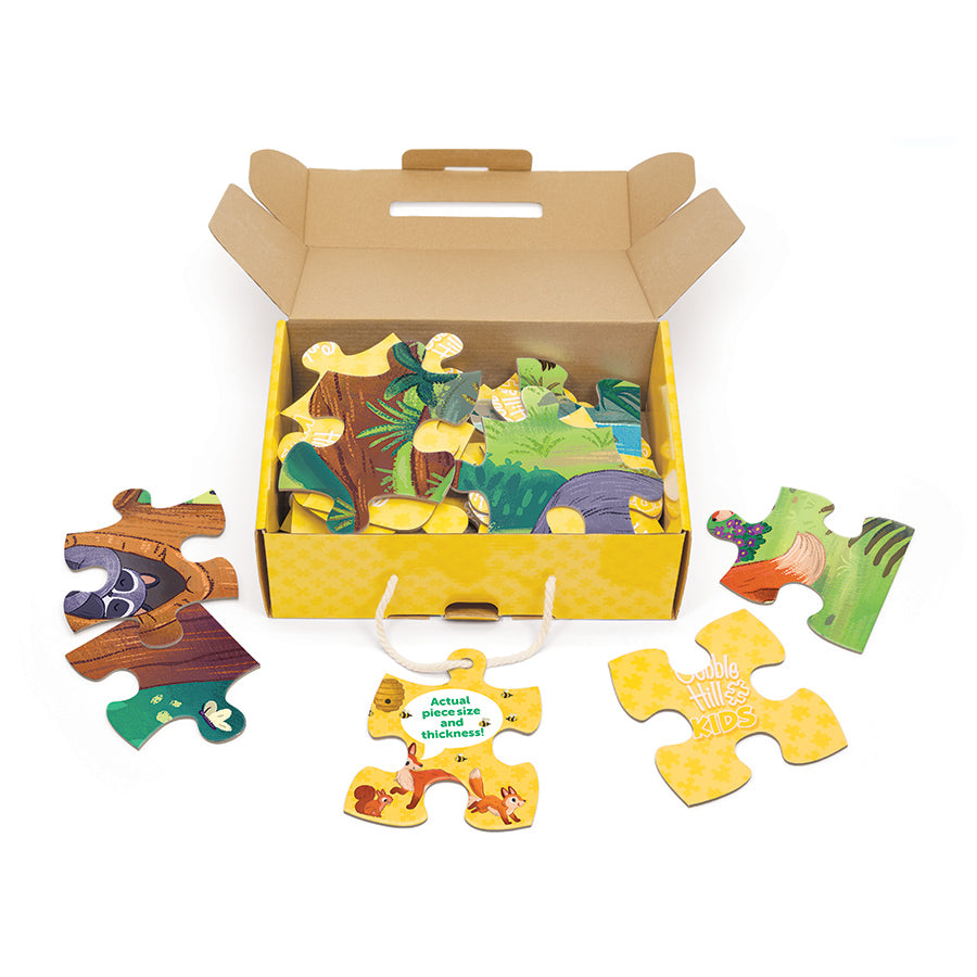 Bear and Friends box opened, showing the pieces