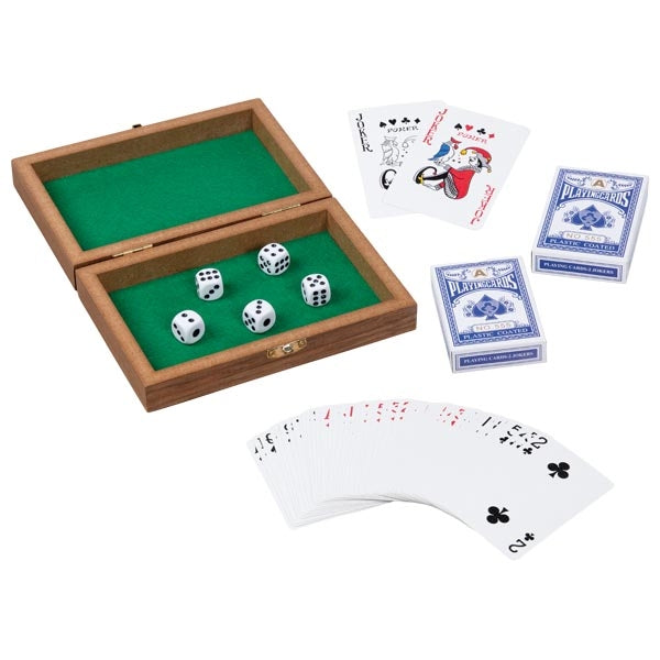 Playing Card Box (5 Dice) (2 Sets Of Cards) by goki