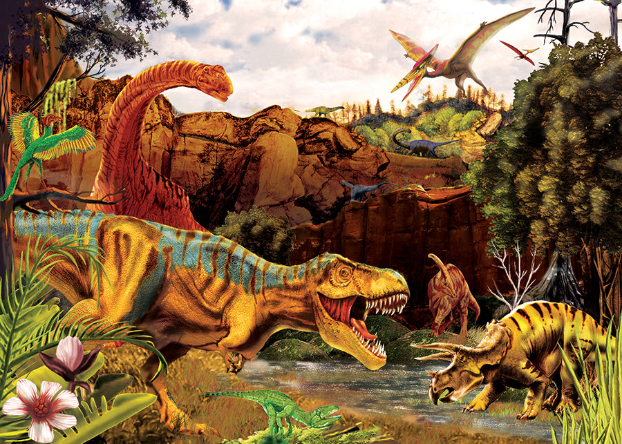 Dino Story, the finished puzzle image