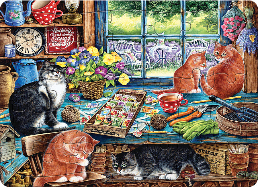 Garden Shed Cats tray front