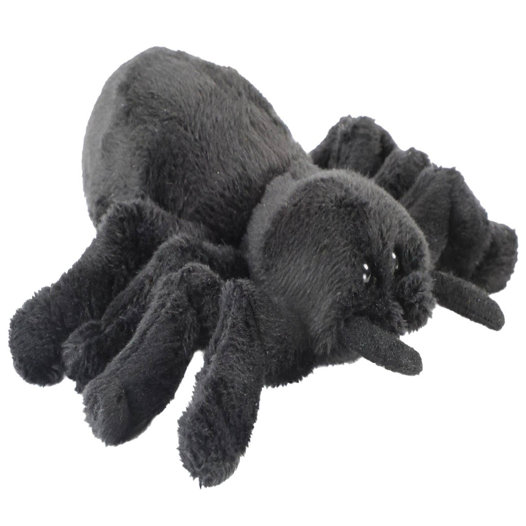 Plush toy spider on a white background