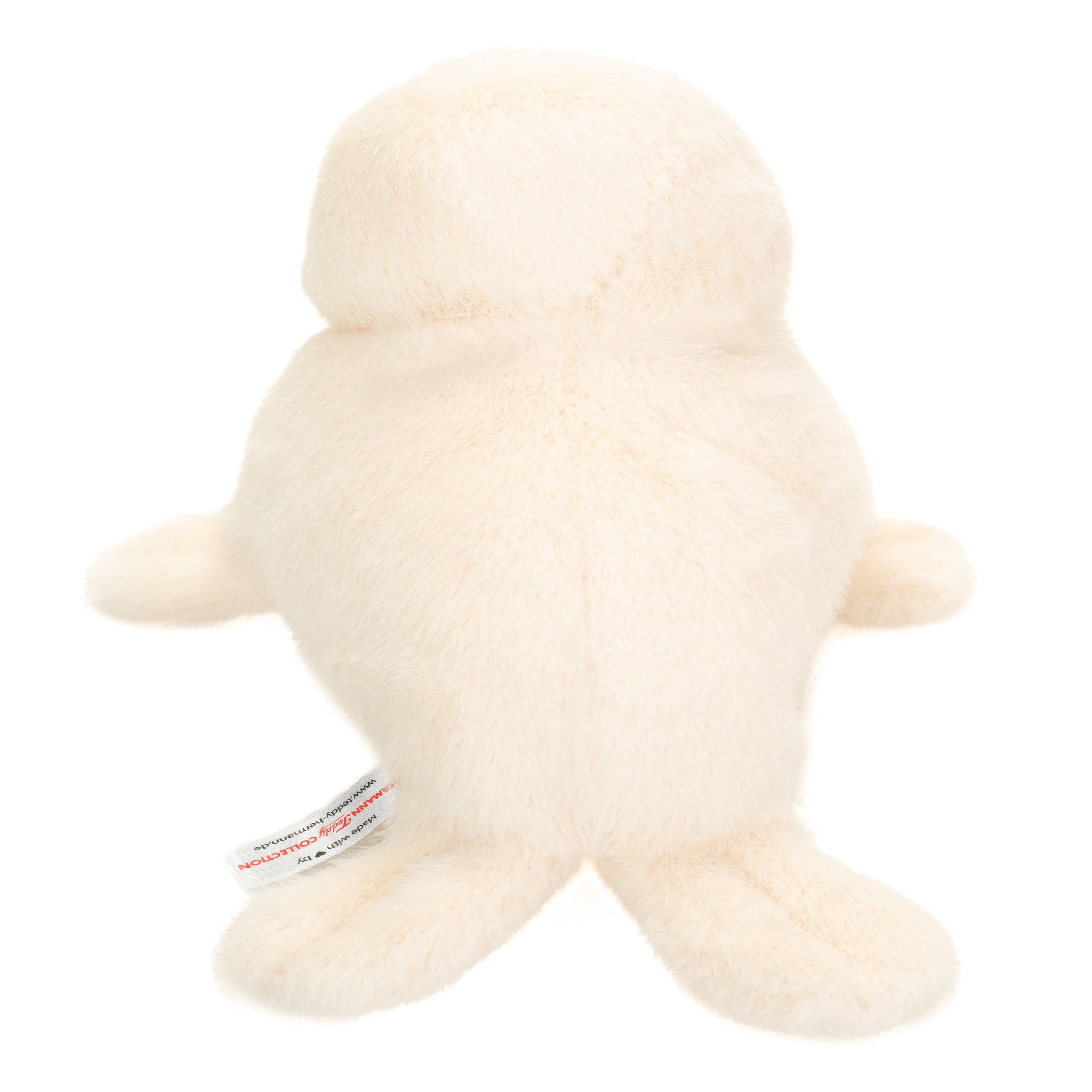 White plush toy on a white background