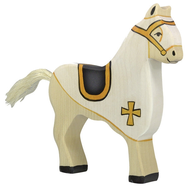 Tournament Horse (White) by Holztiger