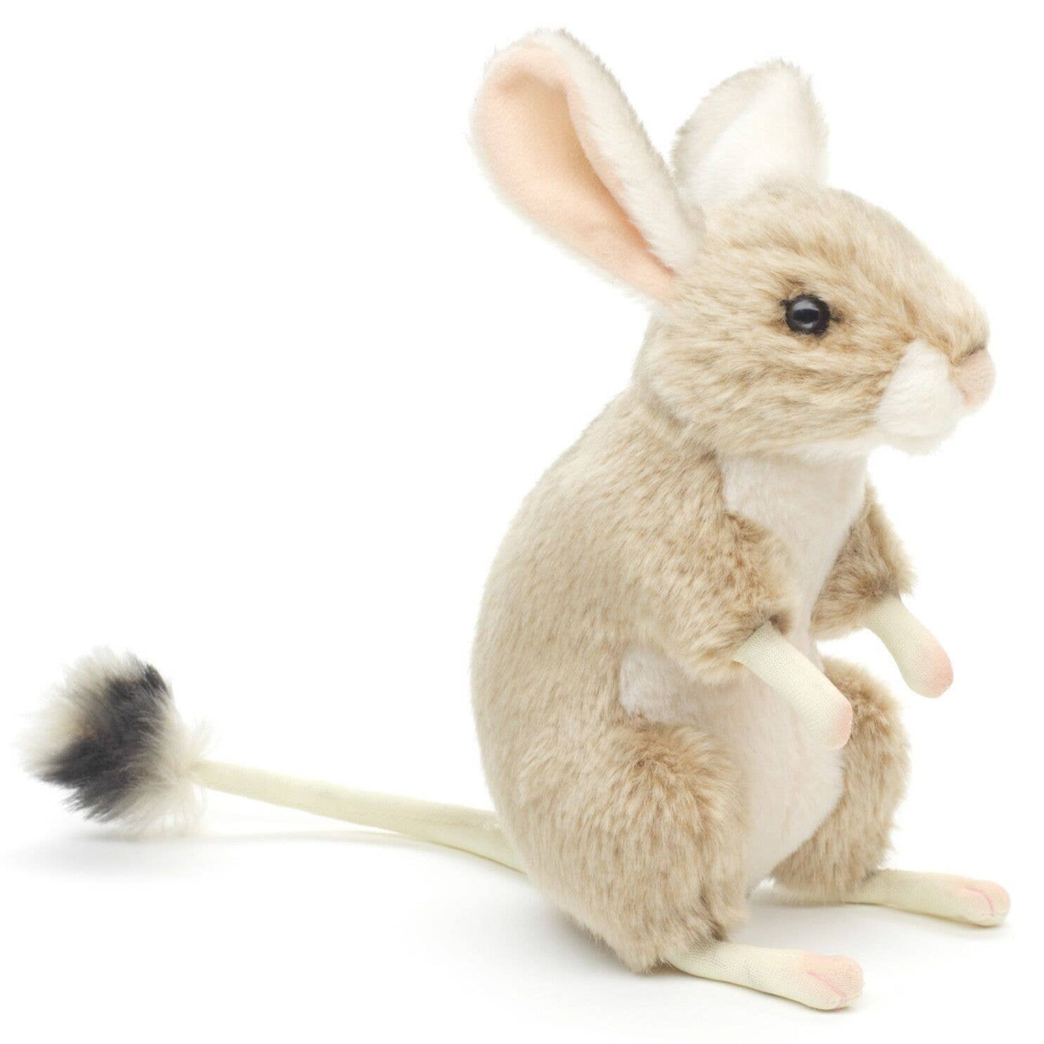 Plush toy mouse on a white background