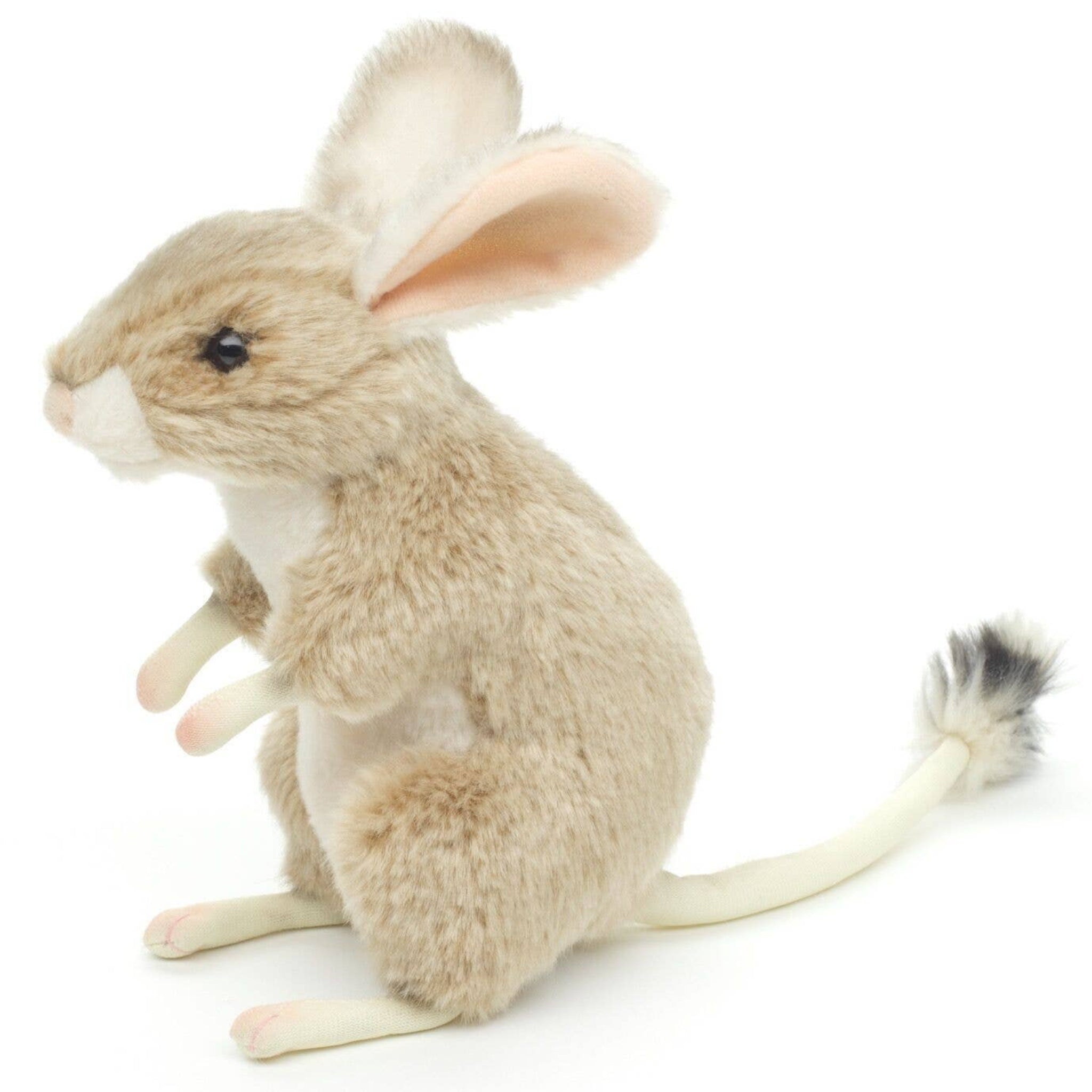 Plush toy mouse on a white background