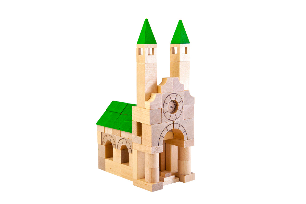 Architect 87 Parts Construction Set by VARIS, built as a church, another view