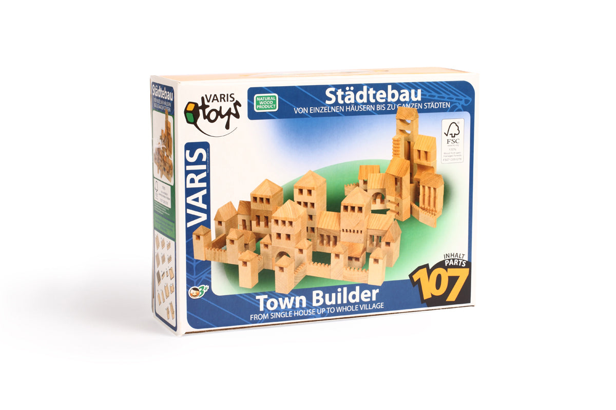 Town Builder 107 Parts Construction Set by VARIS, box