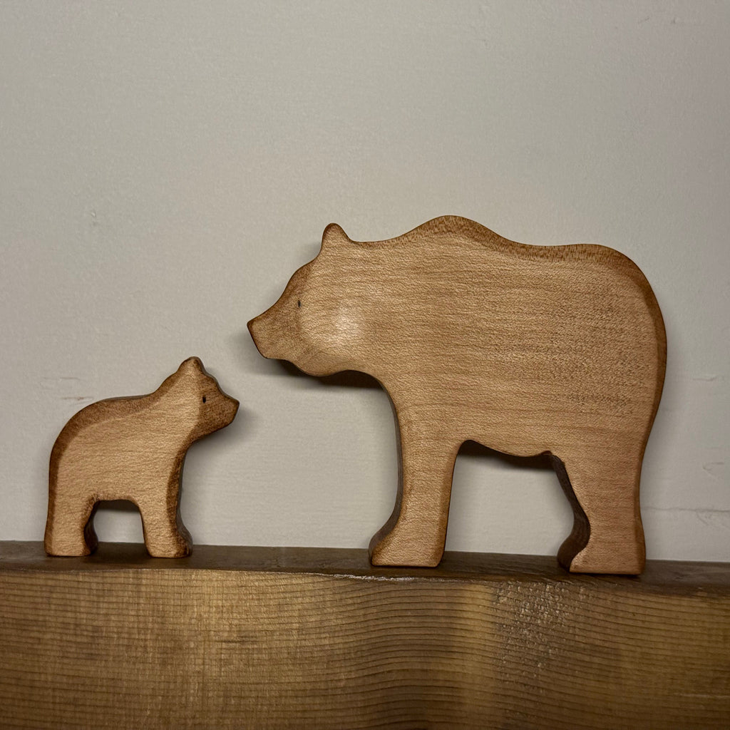 Small Wooden Brown Bear