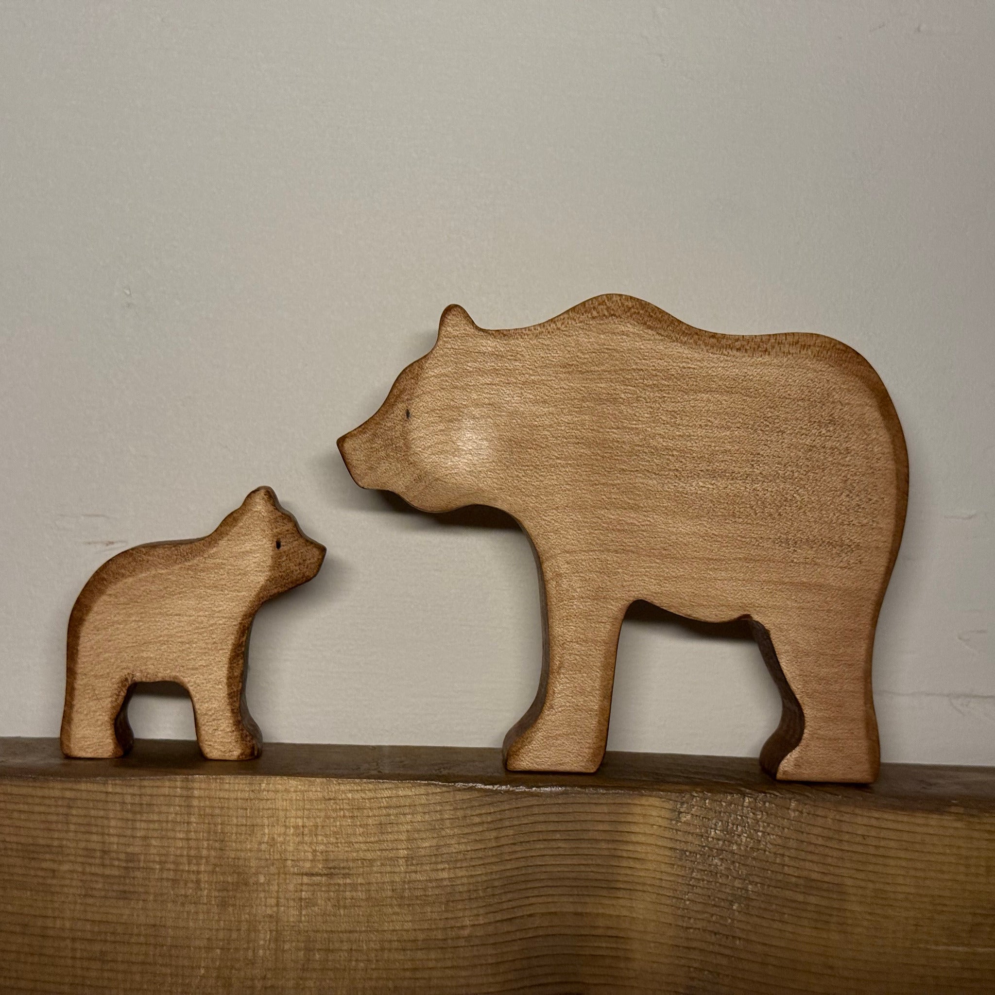 Small Wooden Brown Bear