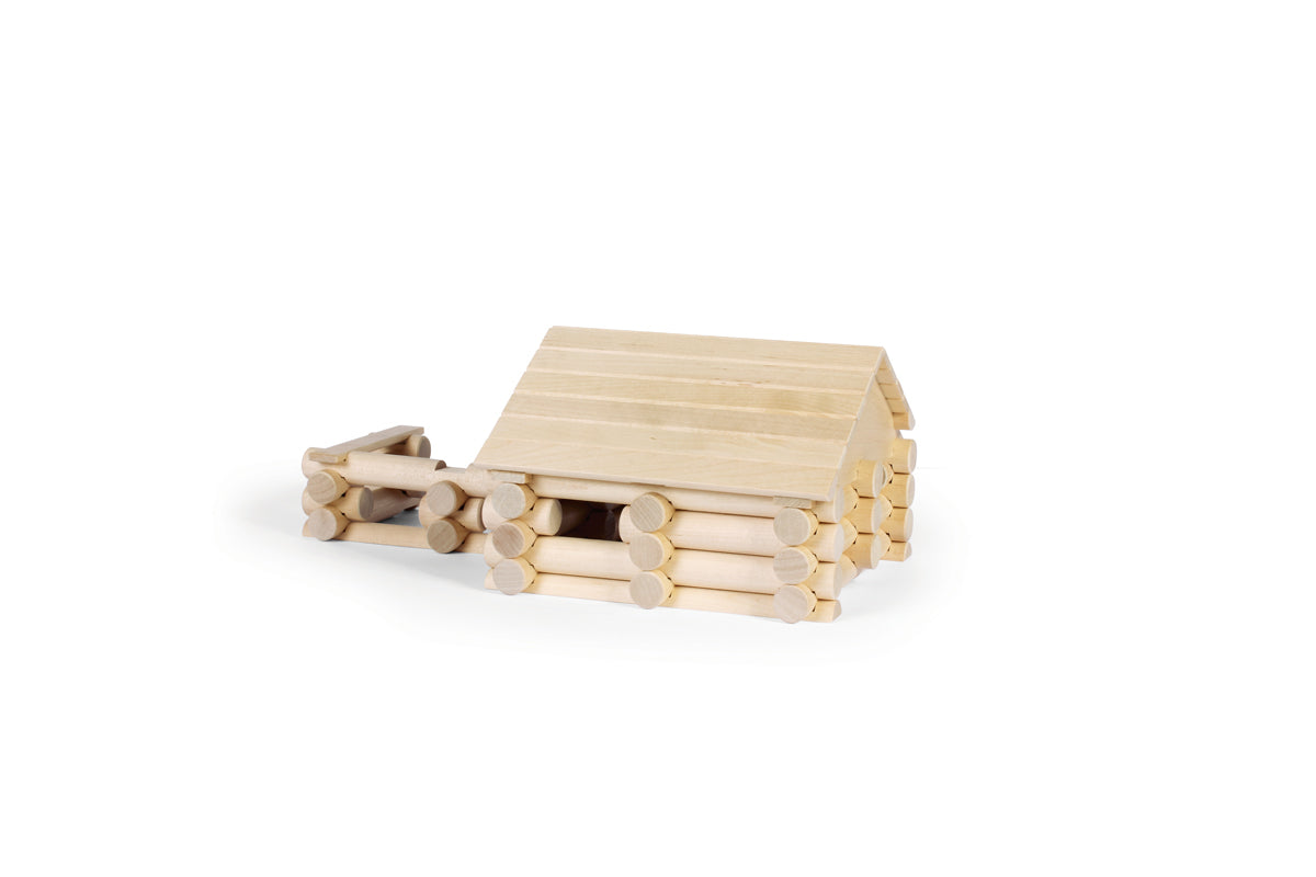 77 Part Farm Construction Set by VARIS, built as a barn with a fence