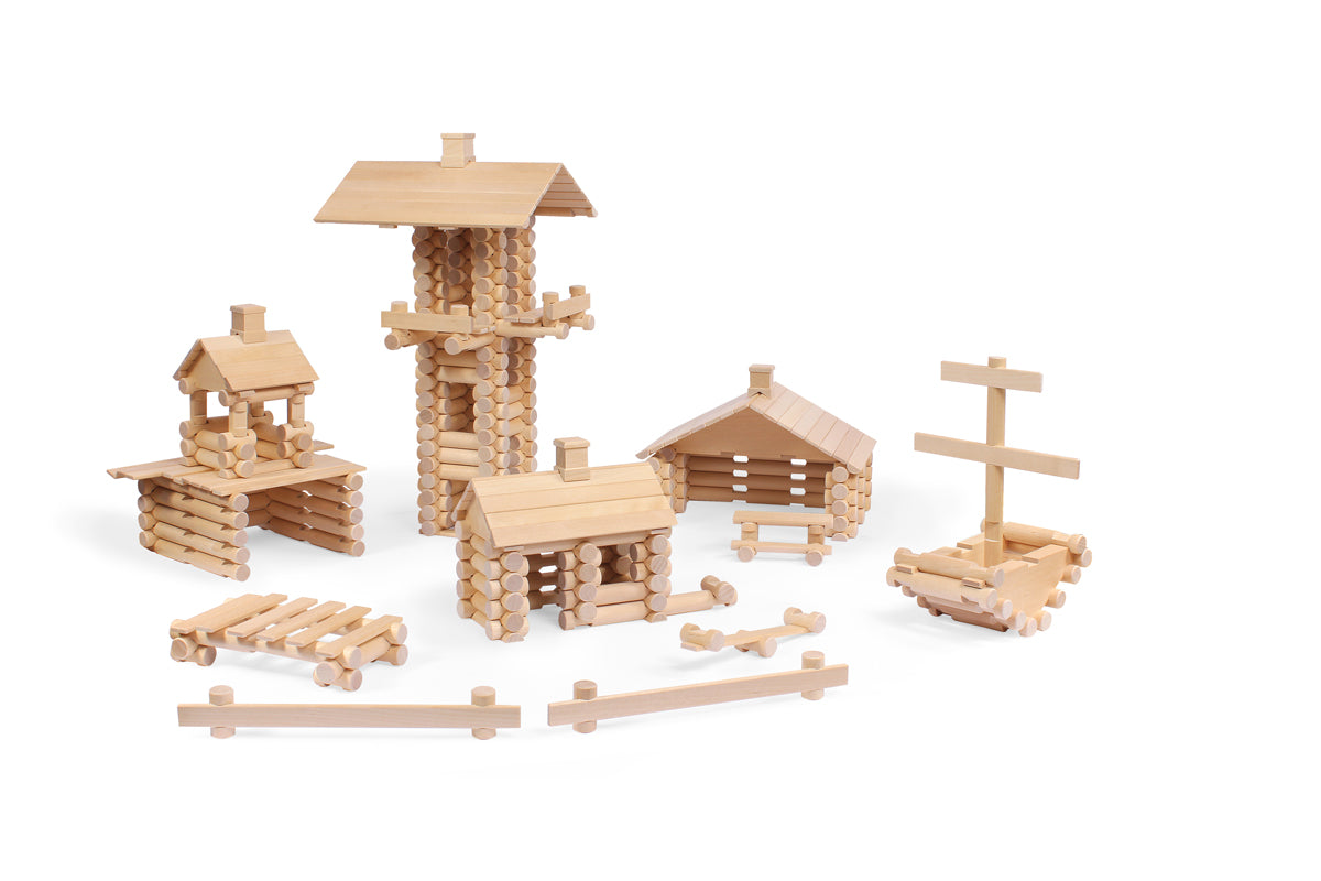 333 Parts Construction Set by VARIS, several models built with the set
