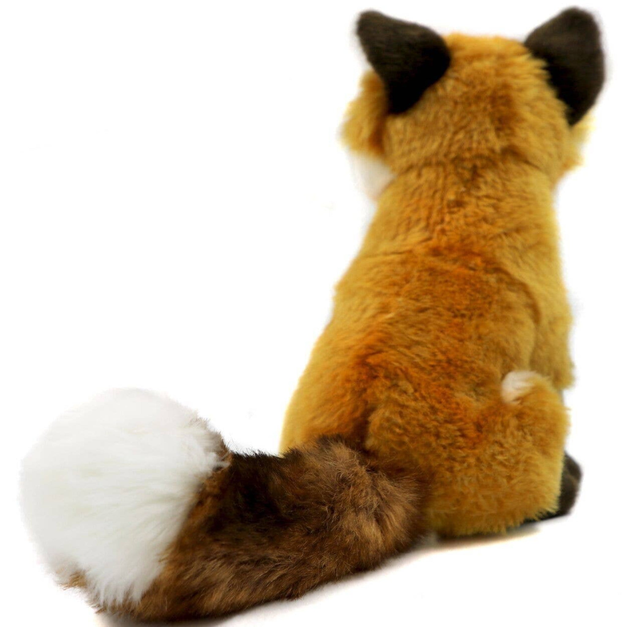 Plush toy fox with a white background