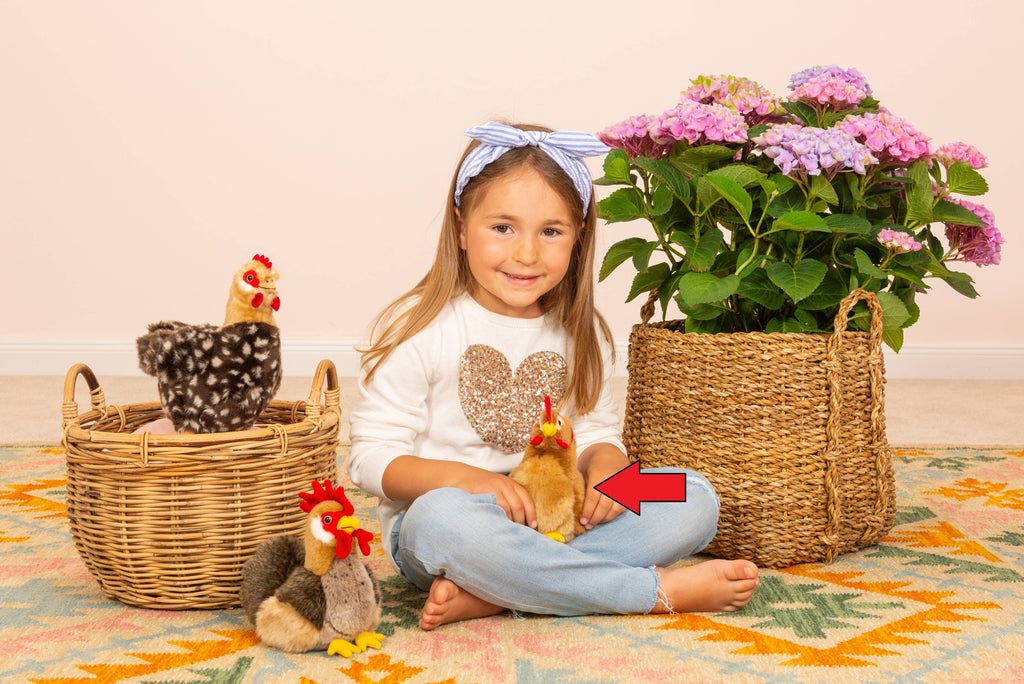 Hen brown 16 cm - plush toy - stuffed toy